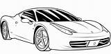 Ferrari 458 Italia Coloring Pages sketch template