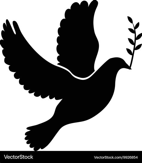 Dove of peace simple icon flying of peace Vector Image