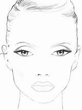 Makeup Face Charts Sketch Coloring Page sketch template