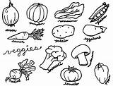 Printable Vegetables Coloring Pages sketch template