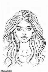 Global hair coloring page sketch template