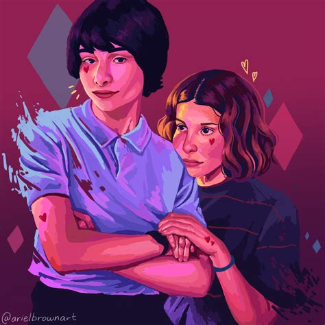 I made some stranger things fan art!! El and Mike :) : r/StrangerThings