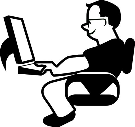 Man Using Computer Clip Art at Clker.com - vector clip art online ...