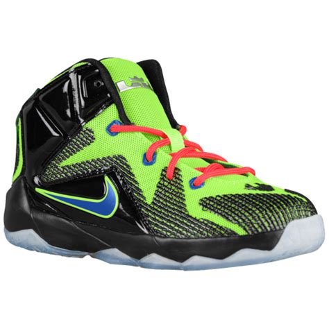 Nike LeBron 12 - Boys' Preschool - Basketball - Shoes - Black/Hyper Cobalt/Electric Green/Bright ...