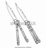 Dagger Contour Drawing Coloring Tattooing เวกเตอร์สต็อก ปลอดค่า  sketch template