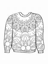 Sweater coloring pages sketch template