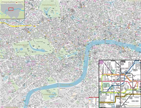 London map - London city centre free travel guide - Must-see sights & best destinations to visit