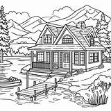 Perfect Lake House coloring Page  Download Print Or Color Online For Free sketch template