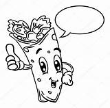 Burrito Coloring Page Disegni Colorare  sketch template