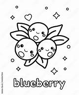 Blueberries Coloring Page sketch template