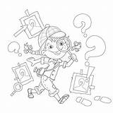 Coloring Page Outline Of Cartoon Girl Detective With Loupe Stock Vector  sketch template