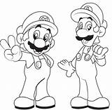 Mario Brothers Coloring Pages  sketch template