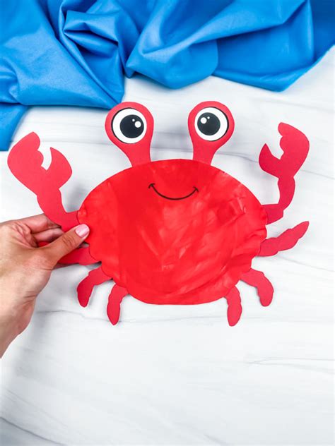 Paper Plate Crab Craft For Kids [Free Template]