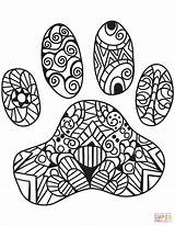 Paw Print Coloring Pages  sketch template