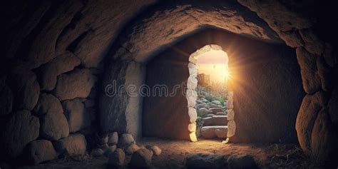 Empty Tomb at Sunrise. Easter Concept Created with Generative Ai ...