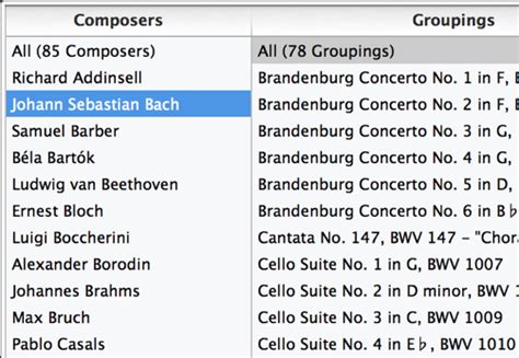 Is a classical music friendly "Composer List" view possible in iTunes ...