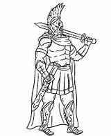 Roman Centurion coloring Sheet To Print sketch template