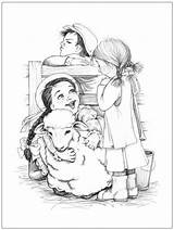 Laura Ingalls Wilder coloring Sheet  sketch template