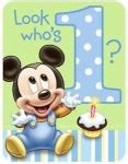 Mickey Mouse 1st Birthday Invitations