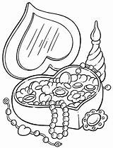 Jewelry Box Coloring Page & coloring Book 6000  pages sketch template