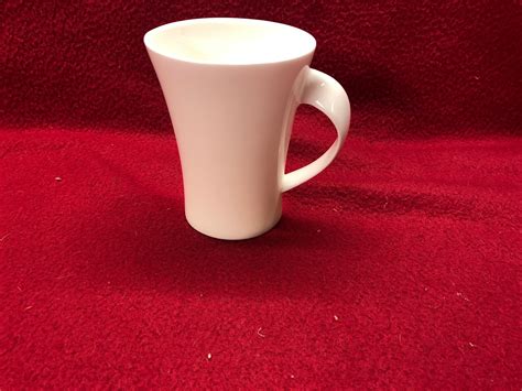 Set of 6 Small Size White Bone China Mugs Curved Handle - Etsy