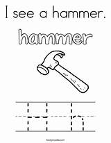 Hammer Coloring Page sketch template
