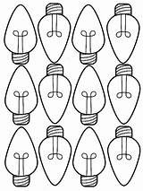 Christmas Light Bulb Coloring Pages sketch template