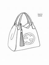 Handbag coloring Pages sketch template