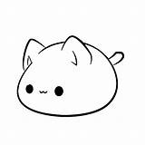 Kawaii Cat Coloring Pages For All Ages sketch template