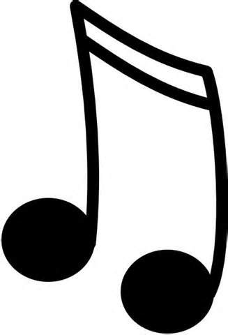 Music note clip art black and white free clipart – Clipartix