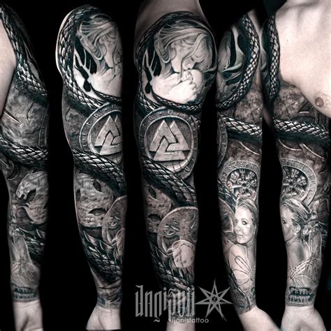 A Viking inspired sleeve by Janis VII Element tattoo Oslo. | Viking ...