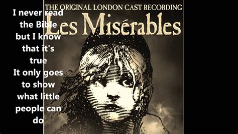 Little People (+ lyrics) Les Misérables The Original London Cast ...