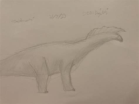 Daily Dinosaur Drawings: Day 100 (bajadasaurus) : r/Paleoart