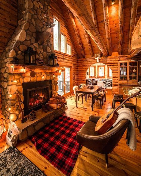 51 Silent Home Decor Cozy Winter Cabin (With images) | Cabin interiors, Cabin style, Log cabin ...