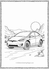 Tesla Coloring Pages  Free PDF Printables 🏎🚗🚔♦🤖 Children sketch template