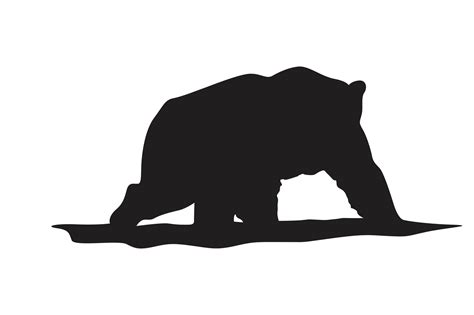 Pose of Bear Silhouette with Transparent Background 33892858 PNG