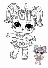 LOL Surprise Doll Coloring Pages Printable Unicorn & Book For Kids sketch template
