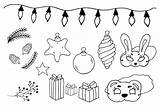 Premium Vector  Coloring Page christmas Balls spiral Stars Tree Brunch sketch template