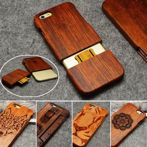 LYBALL Wooden Phone Case 100% Handmade Natural Real Wood Bamboo Hard ...