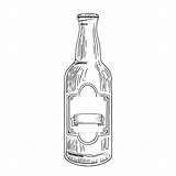 Beer Bottle Drawing Line Coloring Bottles Drawings Pages Alcohol Tattoo  sketch template