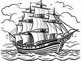 Sailing Ship Adult Coloring  Page sketch template
