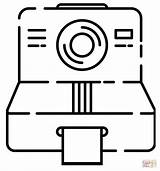 Polaroid Drawing Outline Camera Instax Coloring Sketch Tumblr Fujifilm  sketch template