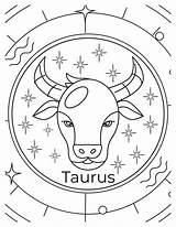 Taurus Coloring Pages Free Printable Zodiac Fun sketch template