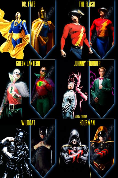 The JSA members from "Stargirl" and the JSA members illustrated by Alex Ross : r/comicbooks