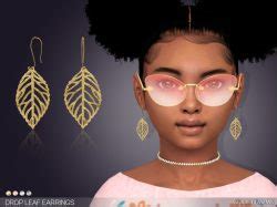 Drop Leaf Earrings For Kids - The Sims 4 Catalog