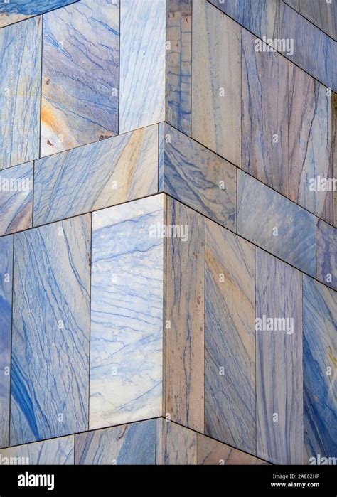 Blue granite cladding on a modern office building Stock Photo - Alamy