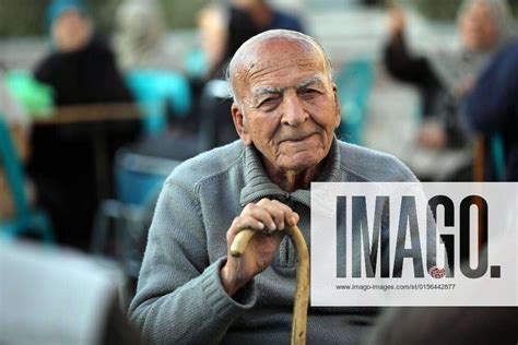April 20, 2022, Gaza City, The Gaza Strip, Palestine: Elderly Palestinians gather at the dining