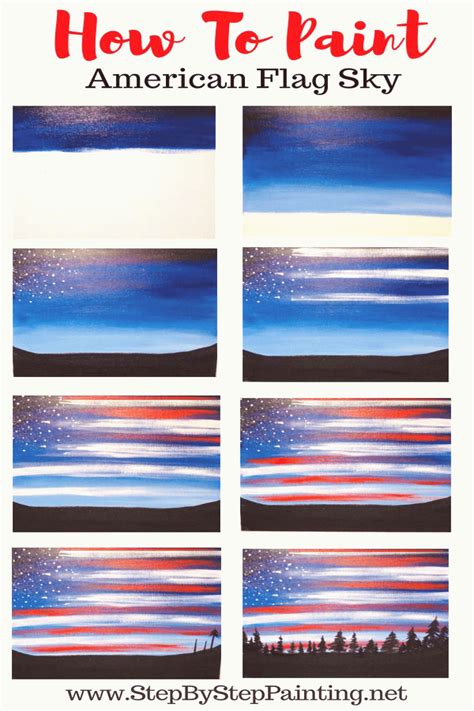 How To Paint American Flag Sky How To Paint American Flag Sky Step By Step Painting How To Paint ...