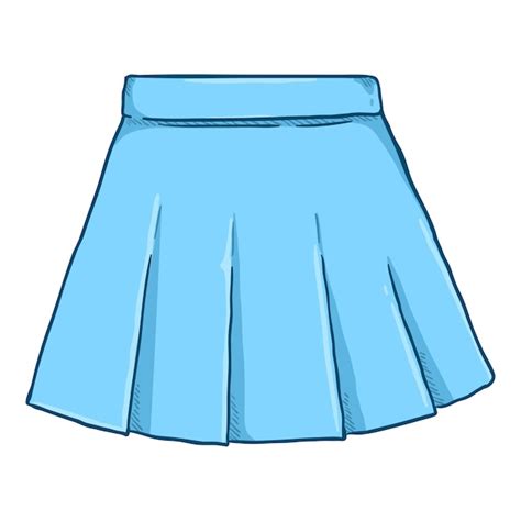 Premium Vector | Vector Cartoon Women Blue Skirt