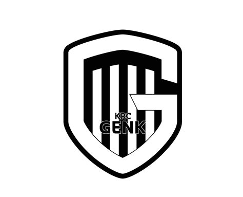 KRC Genk Club Logo Symbol Black Belgium League Football Abstract Design ...